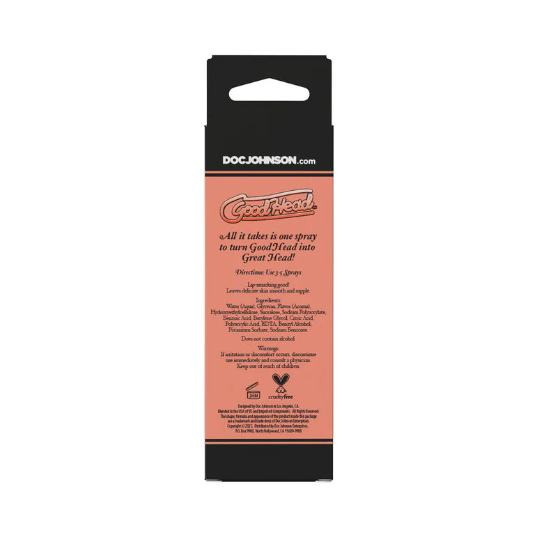 GoodHead Juicy Head Cocktails Dry Mouth Spray Peach Bellini 2 oz.