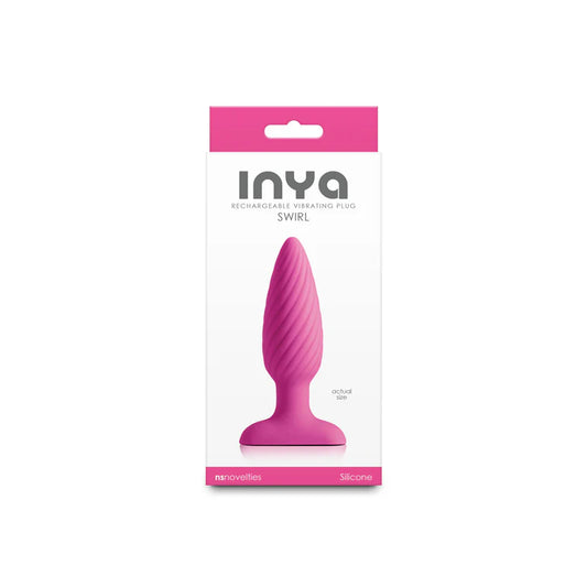 INYA Swirl Pink Vibrating Anal Plug by NS Novelties