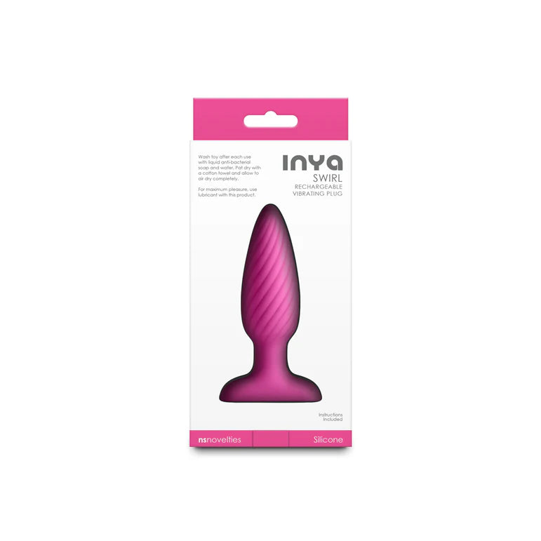 INYA Swirl Pink Vibrating Anal Plug by NS Novelties