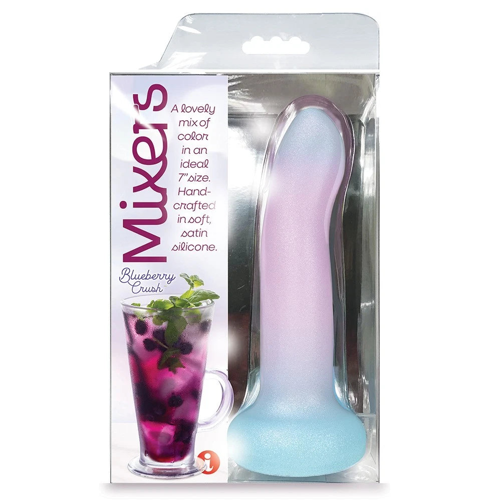 Mixers 8 in. Silicone Dildo Blueberry Crush