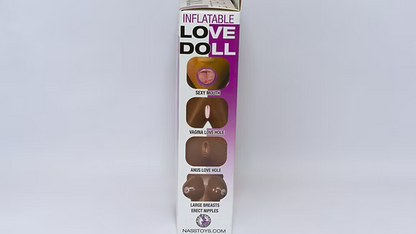 Inflatable Love Doll Mercedes 3 Hole Missionary Position Blow Up Doll (Brown)