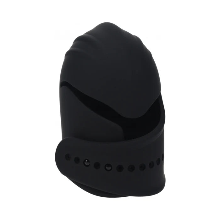 LEVELZ Adjustable Vibrating Silicone Penis Head Stimulator Black