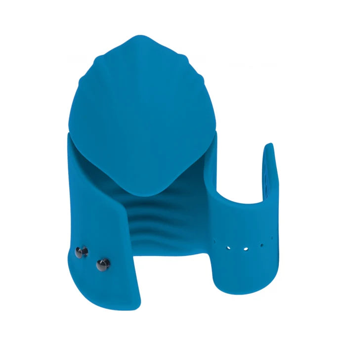 LEVELZ Adjustable Vibrating Silicone Penis Head Stimulator Teal