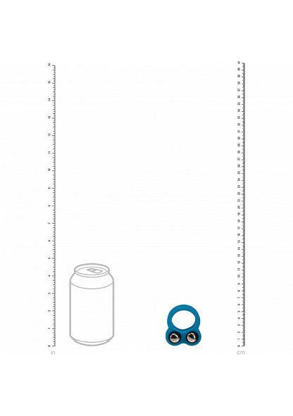 LEVELZ Liquid Silicone Double Weighted Ball Cock Ring Teal