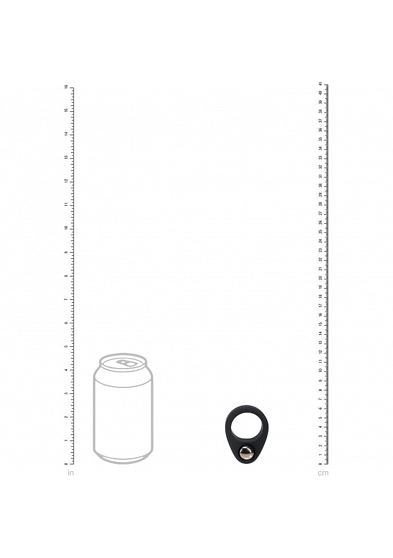 LEVELZ Liquid Silicone Single Weighted Ball Cock Ring Black