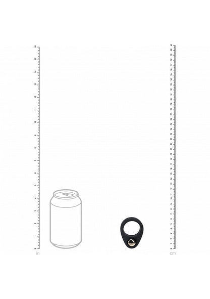 LEVELZ Liquid Silicone Single Weighted Ball Cock Ring Black