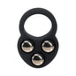 LEVELZ Liquid Silicone Triple Weighted Ball Cock Ring Black