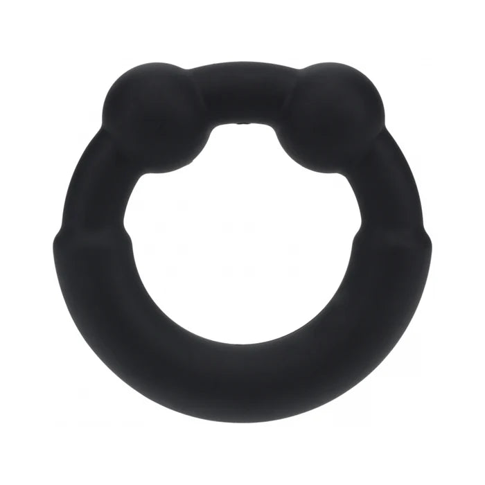 LEVELZ Metal & Silicone Cock Ring Black