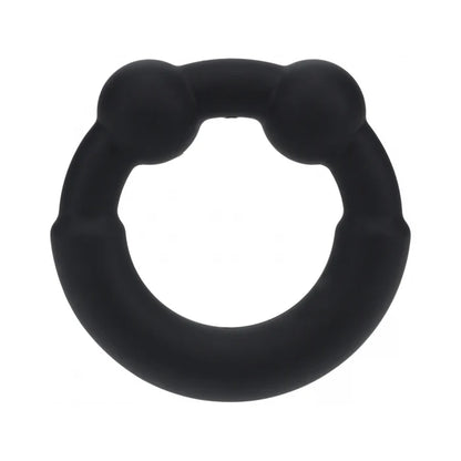 LEVELZ Metal & Silicone Cock Ring Black