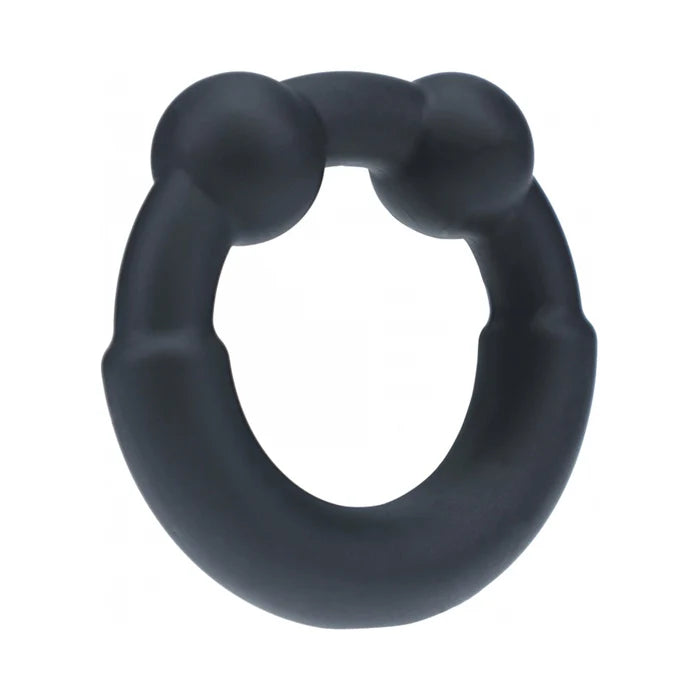 LEVELZ Metal & Silicone Cock Ring Black
