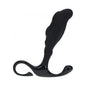 LEVELZ Rippled with Hard Loop Silicone Prostate Massager Large Black