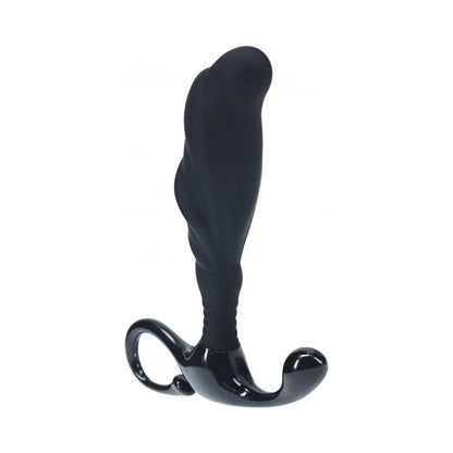 LEVELZ Rippled with Hard Loop Silicone Prostate Massager Large Black