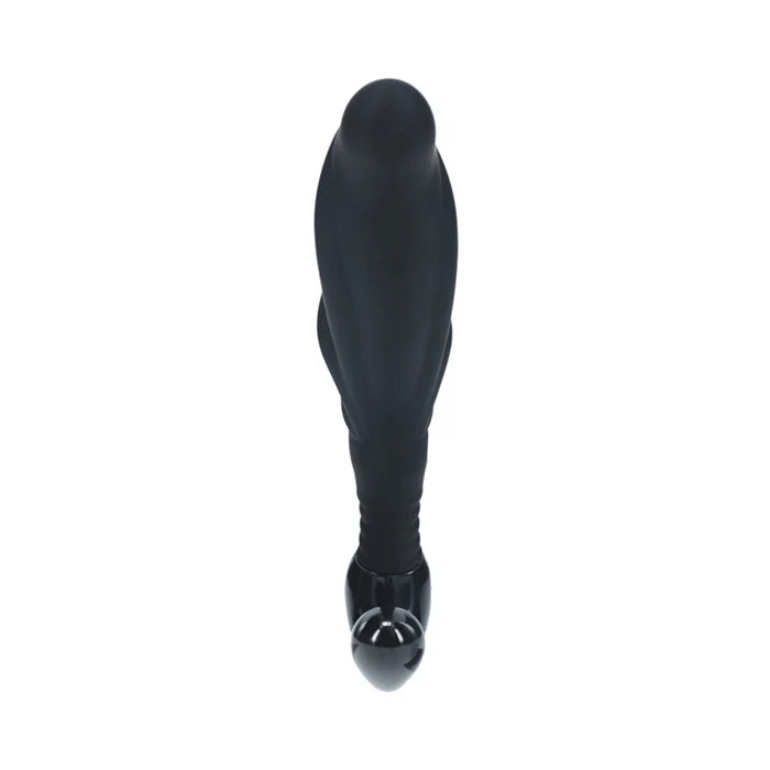 LEVELZ Rippled with Hard Loop Silicone Prostate Massager Large Black