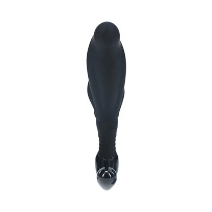 LEVELZ Rippled with Hard Loop Silicone Prostate Massager Large Black
