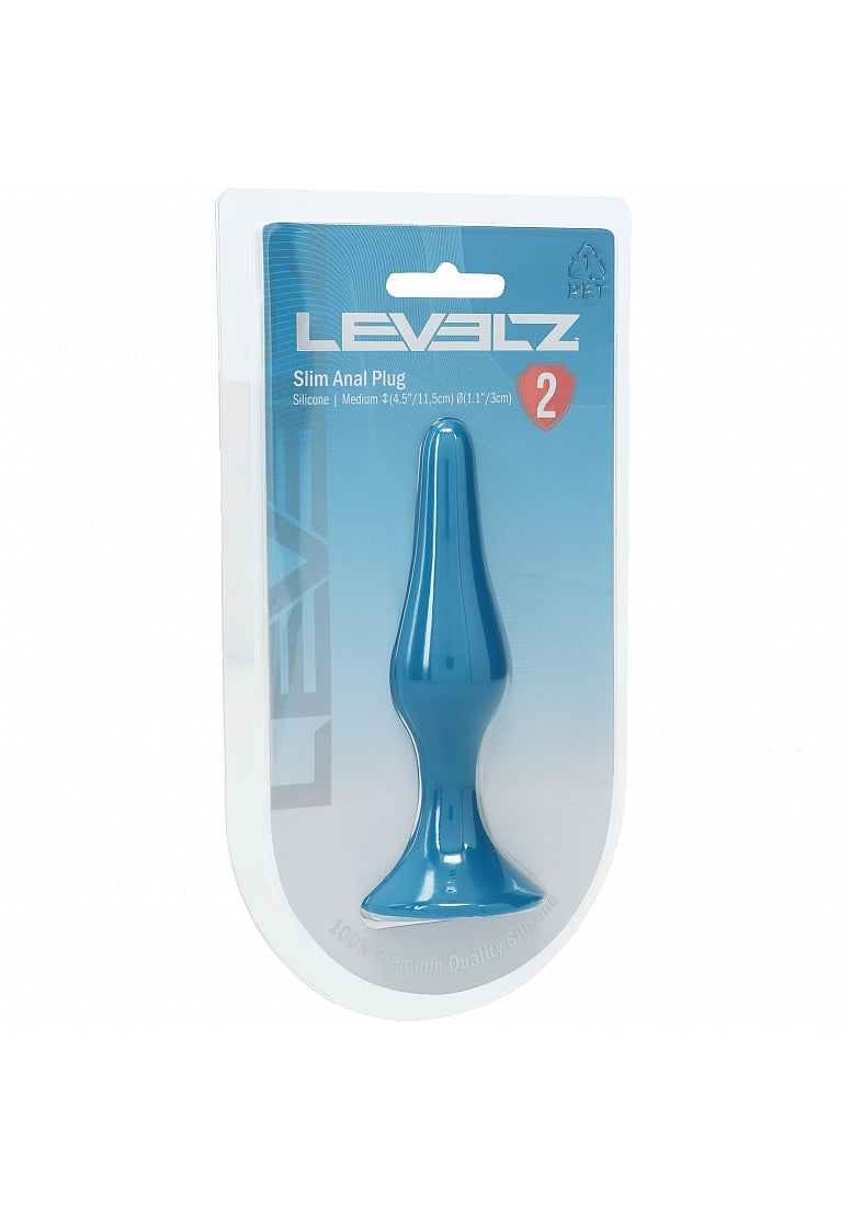 LEVELZ Slim Silicone Anal Plug Medium Teal