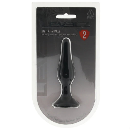 LEVELZ Slim Silicone Anal Plug Small Black