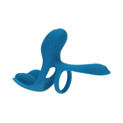 LEVELZ Triple Motor Vibrating Silicone Cock Ring Teal