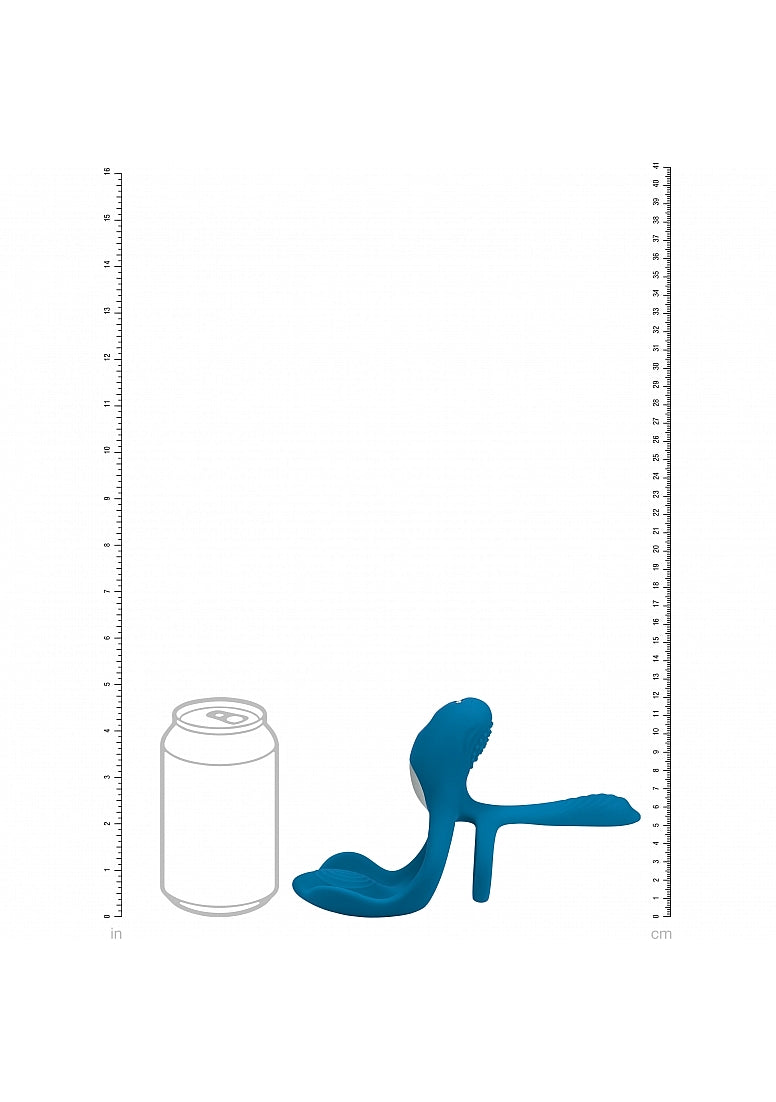 LEVELZ Triple Motor Vibrating Silicone Cock Ring Teal