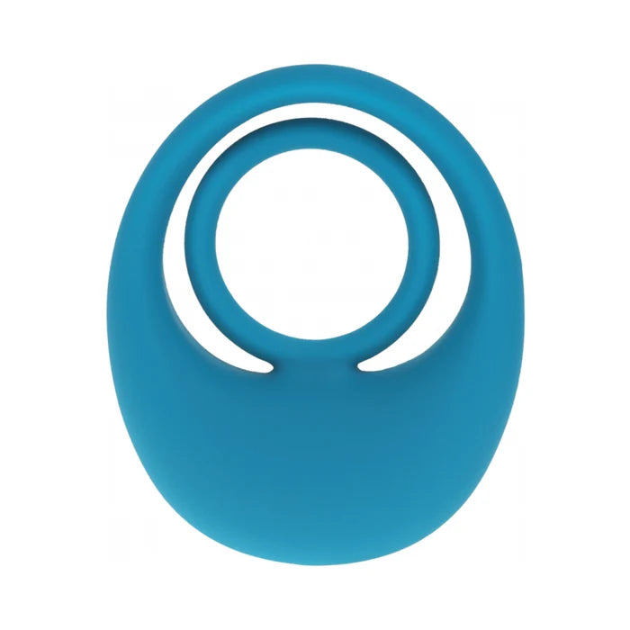 LEVELZ Vibrating Liquid Silicone Cock & Ball Ring Teal