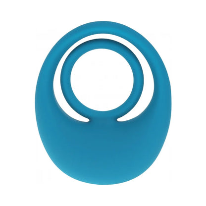 LEVELZ Vibrating Liquid Silicone Cock & Ball Ring Teal