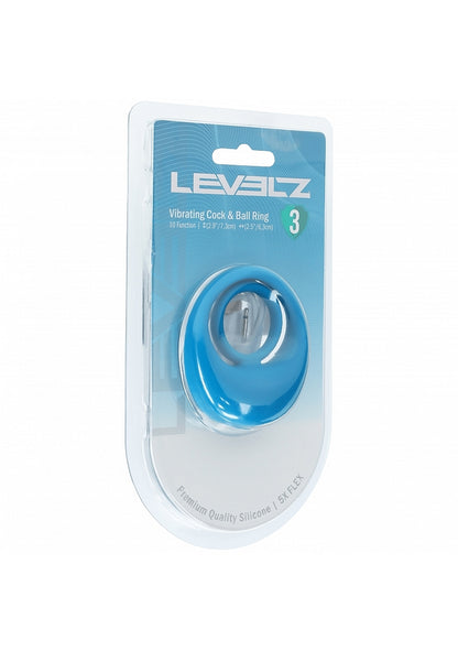 LEVELZ Vibrating Liquid Silicone Cock & Ball Ring Teal