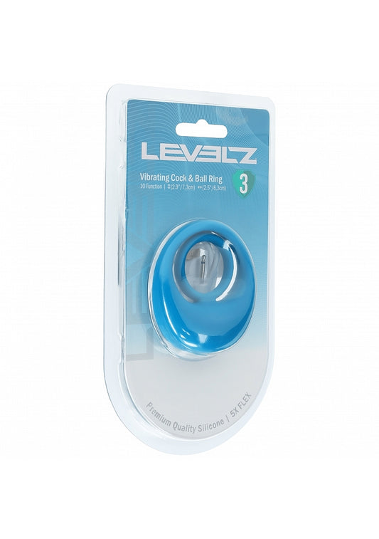 LEVELZ Vibrating Liquid Silicone Cock & Ball Ring Teal