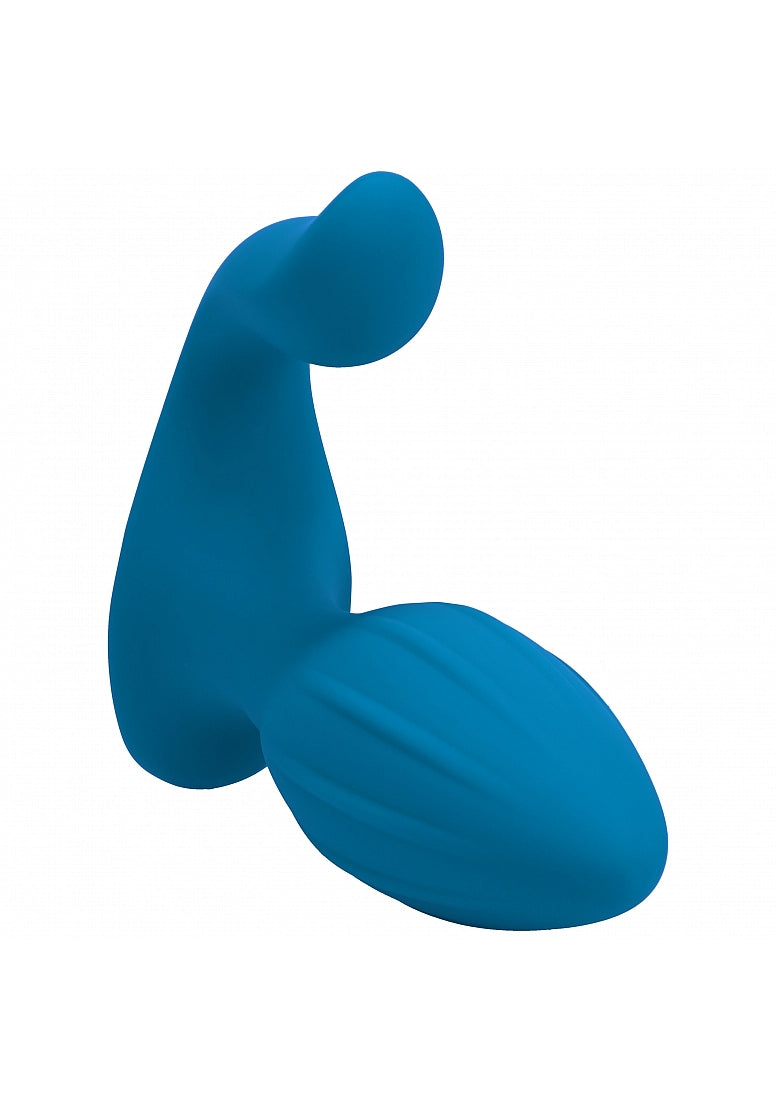 LEVELZ Vibrating & Rotating Silicone Anal Plug with Ball Stimulator Teal