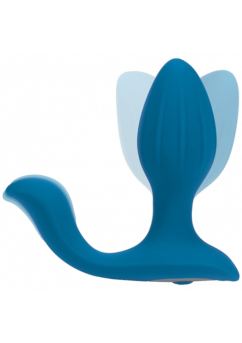 LEVELZ Vibrating & Rotating Silicone Anal Plug with Ball Stimulator Teal