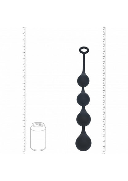 LEVELZ Waterdrop Silicone Anal Balls Large 40 mm Black
