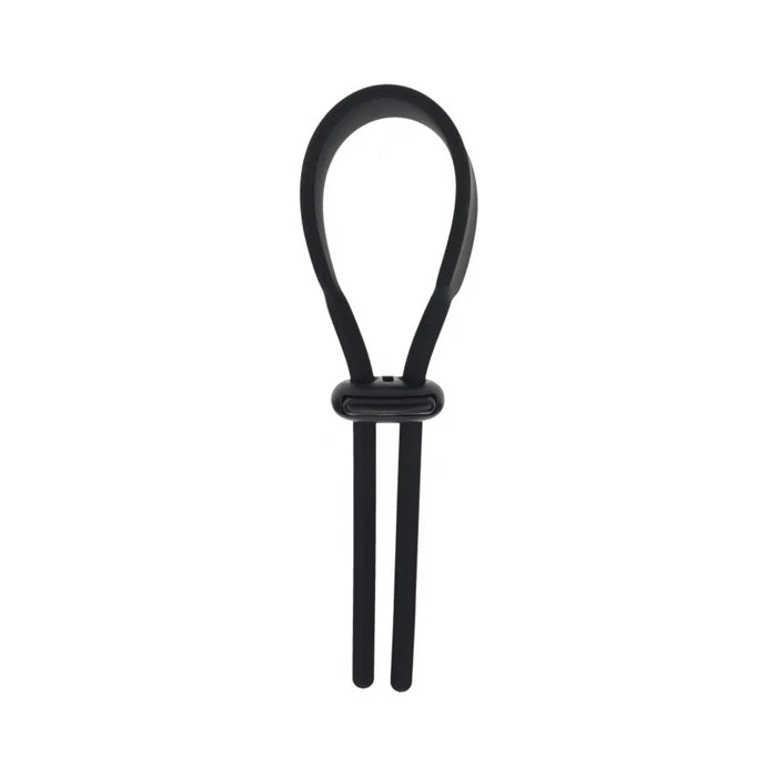 LEVELZ Wide Adjustable Silicone Lasso Cock Ring 5mm Black