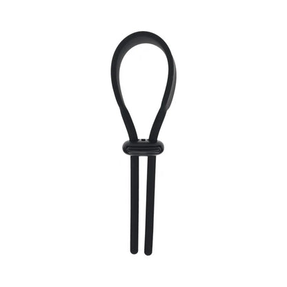 LEVELZ Wide Adjustable Silicone Lasso Cock Ring 5mm Black