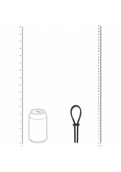 LEVELZ Wide Adjustable Silicone Lasso Cock Ring 5mm Black