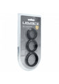 LEVELZ Wide O Silicone Cock Ring Set of 3 (30mm/35mm/42mm) Black