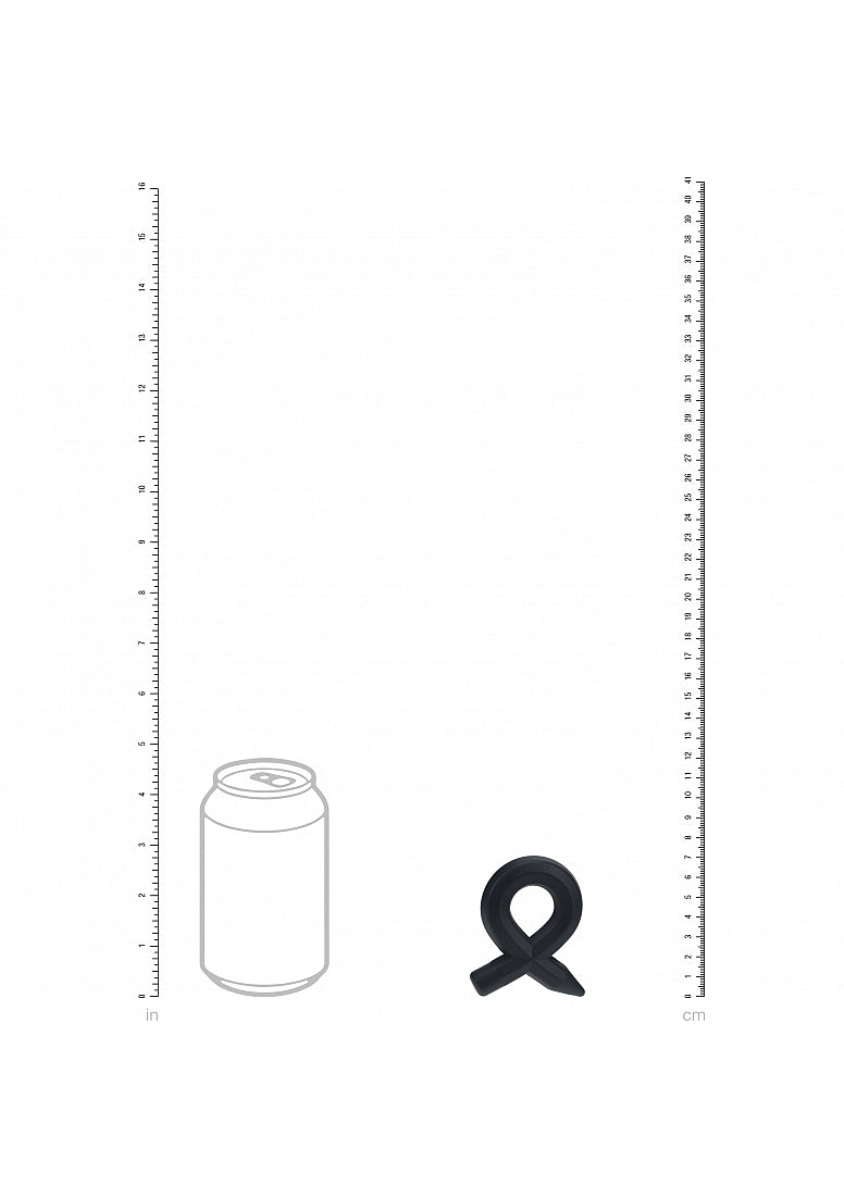 LEVELZ Pencil Liquid Silicone Cock Ring Black