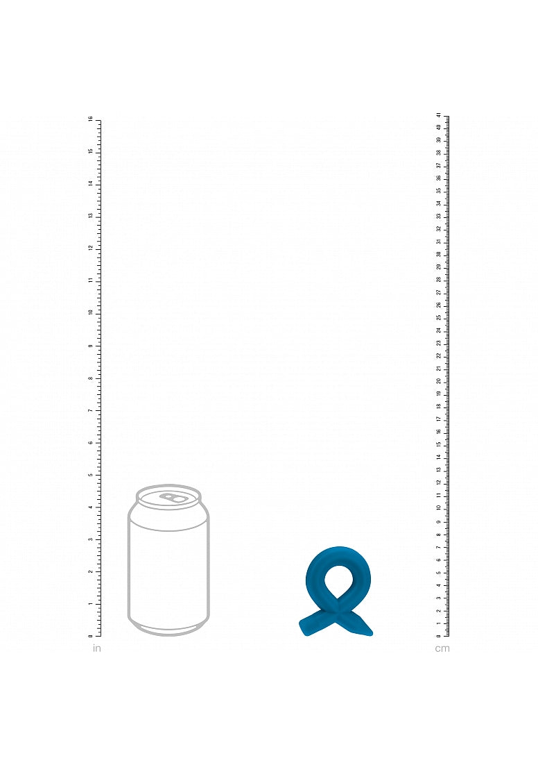 LEVELZ Pencil Liquid Silicone Cock Ring Teal