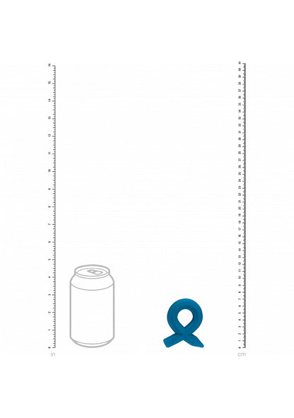 LEVELZ Pencil Liquid Silicone Cock Ring Teal