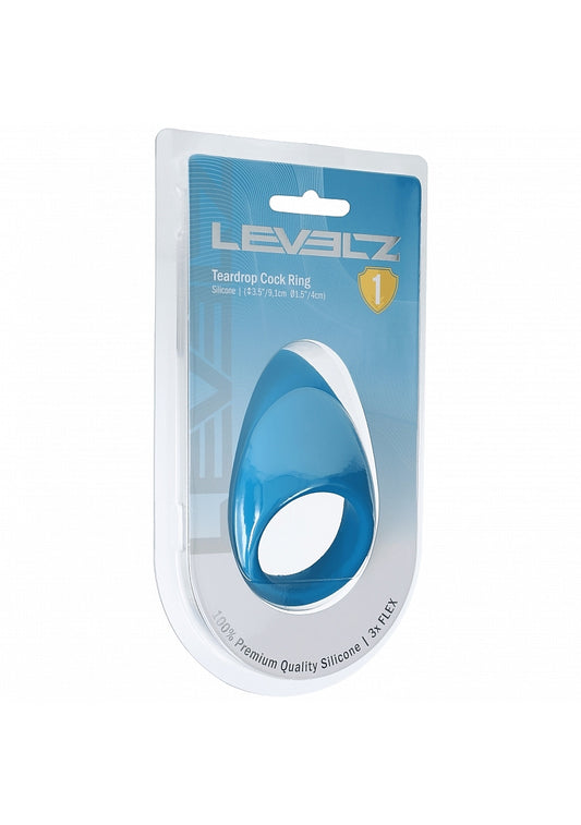 LEVELZ Teardrop Silicone Cock Ring Teal