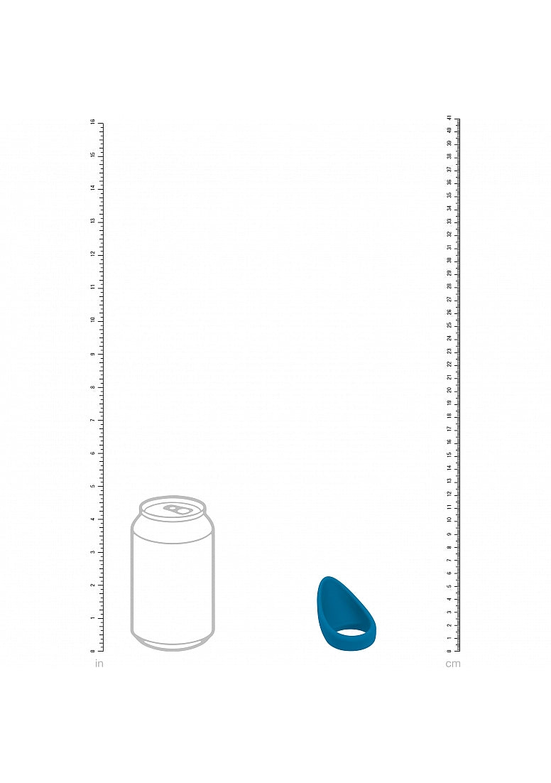 LEVELZ Teardrop Silicone Cock Ring Teal