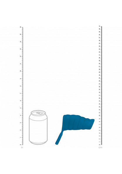 LEVELZ Vibrating Ribbed Silicone Cock Sleeve & Ball Ring Teal