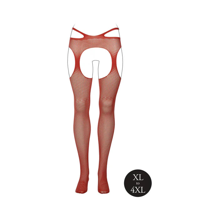 Le Desir Suspender Pantyhose with Strappy Waist Sunset Glow Queen Size