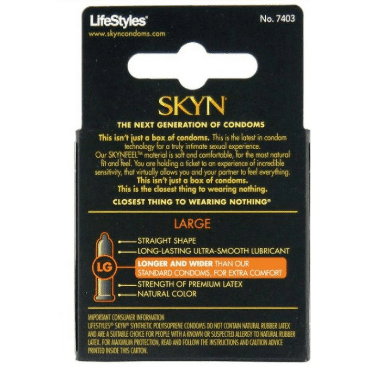 Lifestyles SKYN Large Polyisoprene (3 pack)