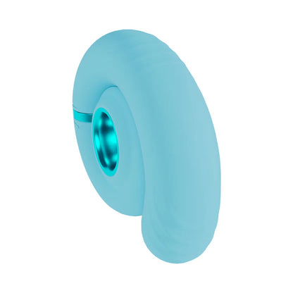 LoveLine Gyre Rechargeable Silicone Vibrating Swirl Blue