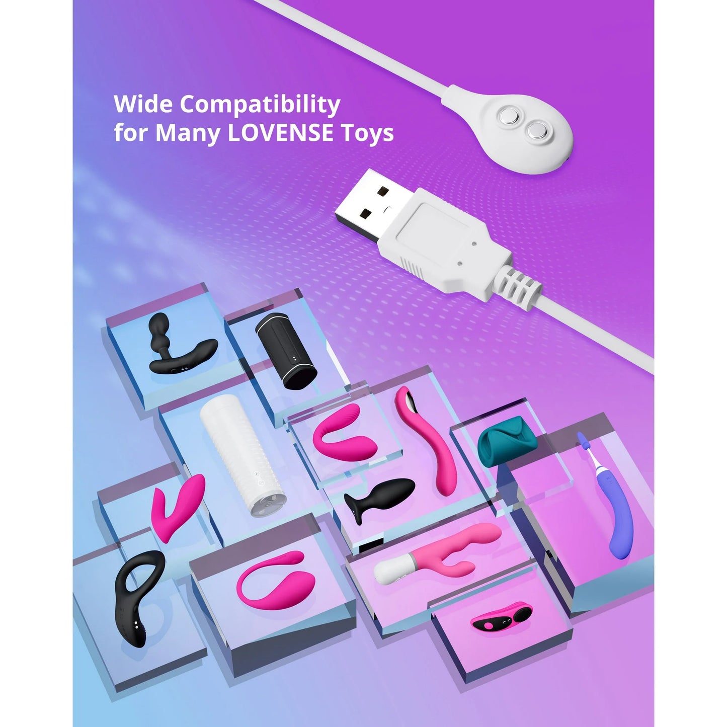 Lovense Charging Cable For Lush 3, Ferri, Max 2, Max, Nora, Osci 2, Mission