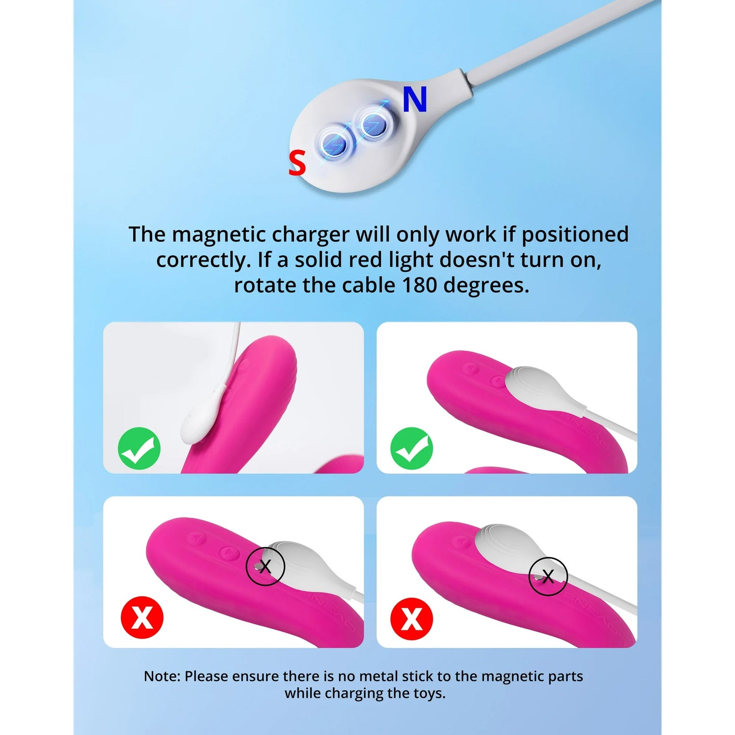 Lovense Charging Cable For Lush 3, Ferri, Max 2, Max, Nora, Osci 2, Mission