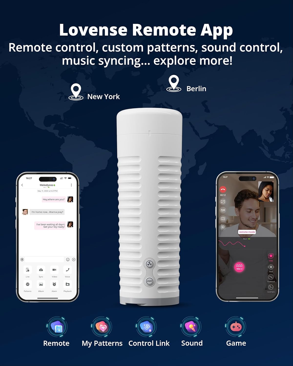 Lovense Max 2 Bluetooth App-Controlled Vibrating and Suction Masturbator (Neutral Sleeve)