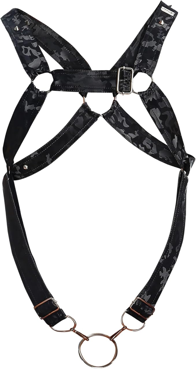 Male Basics DNGEON Crop Top Cock Ring Harness Gold