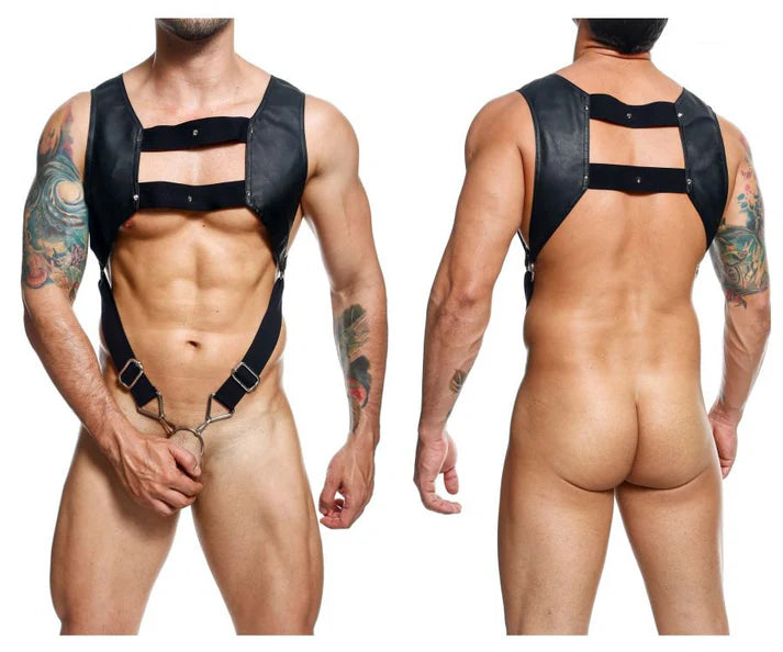 Male Basics DNGEON Crop Top Cock Ring Harness Gold