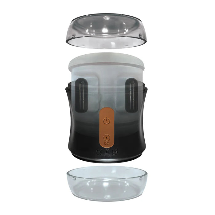 MSTR B8 Clear-View Vibrating Dual End Stroker, Double Play Pro