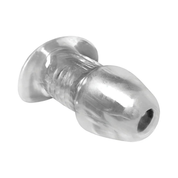 Master Series Dicked Clear Hollow Anal Plug Large
