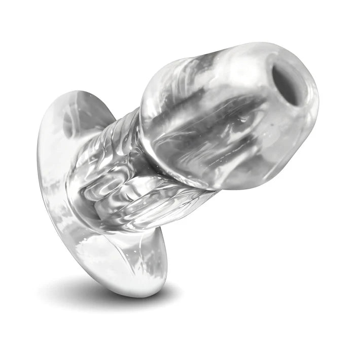 Master Series Dicked Clear Hollow Anal Plug Medium